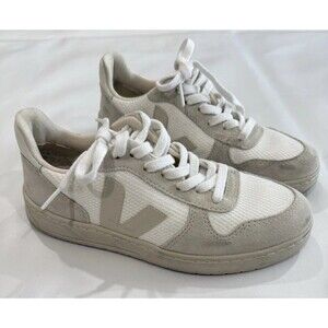 Veja V-10 White Natural Pierre Lace Up Casual Lifestyle Sneaker Women’s Sz 6